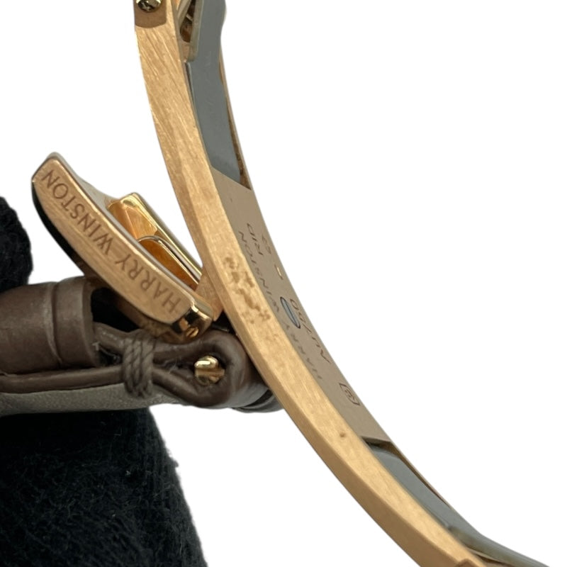 ハリーウィンストン HARRY WINSTON アヴェニューC ミニ ムーンフェイズ ブラウンシェル AVCQMP16RR004 ブラウン K18PG クオーツ レディース 腕時計