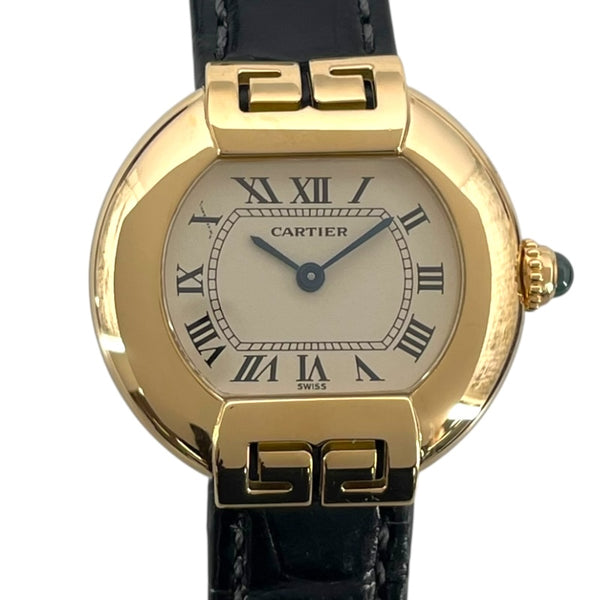 カルティエ Cartier エリプスSM W1513656 ホワイト K18YG クオーツ レディース 腕時計