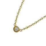 ティファニー TIFFANY＆CO バイザヤードネックレス ゴールド Au750/ダイヤモンド ジュエリー