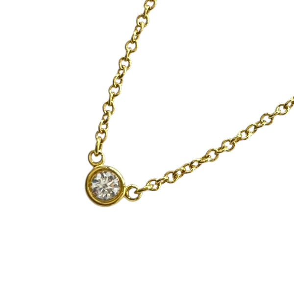 ティファニー TIFFANY＆CO バイザヤードネックレス ゴールド Au750/ダイヤモンド ジュエリー