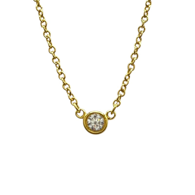 ティファニー TIFFANY＆CO バイザヤードネックレス ゴールド Au750/ダイヤモンド ジュエリー