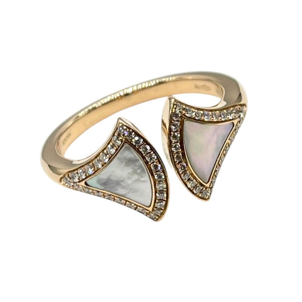 ブルガリ BVLGARI ディーヴァードリームリング ピンクゴールド Au750/ダイヤモンド/マザーオブパール ジュエリー