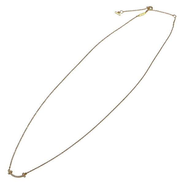 ティファニー TIFFANY＆CO Tスマイル ネックレスミニ ゴールド Au750/ダイヤモンド ダイヤモンド ジュエリー