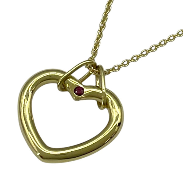 ティファニー TIFFANY＆CO ハートネックレス ゴールド K18/ルビー ジュエリー