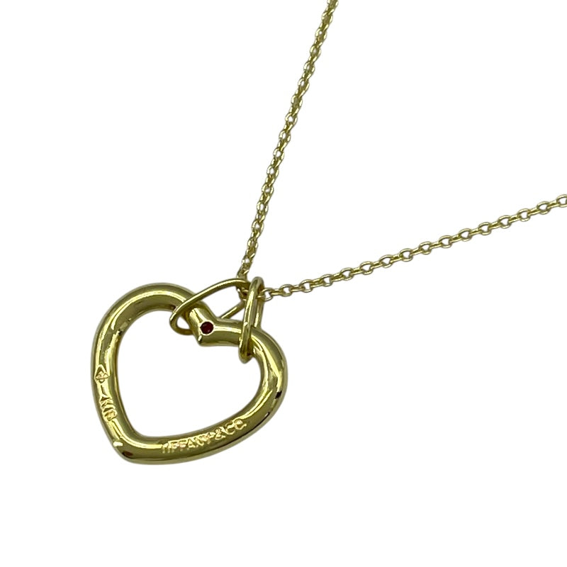 ティファニー TIFFANY＆CO ハートネックレス ゴールド K18/ルビー ジュエリー