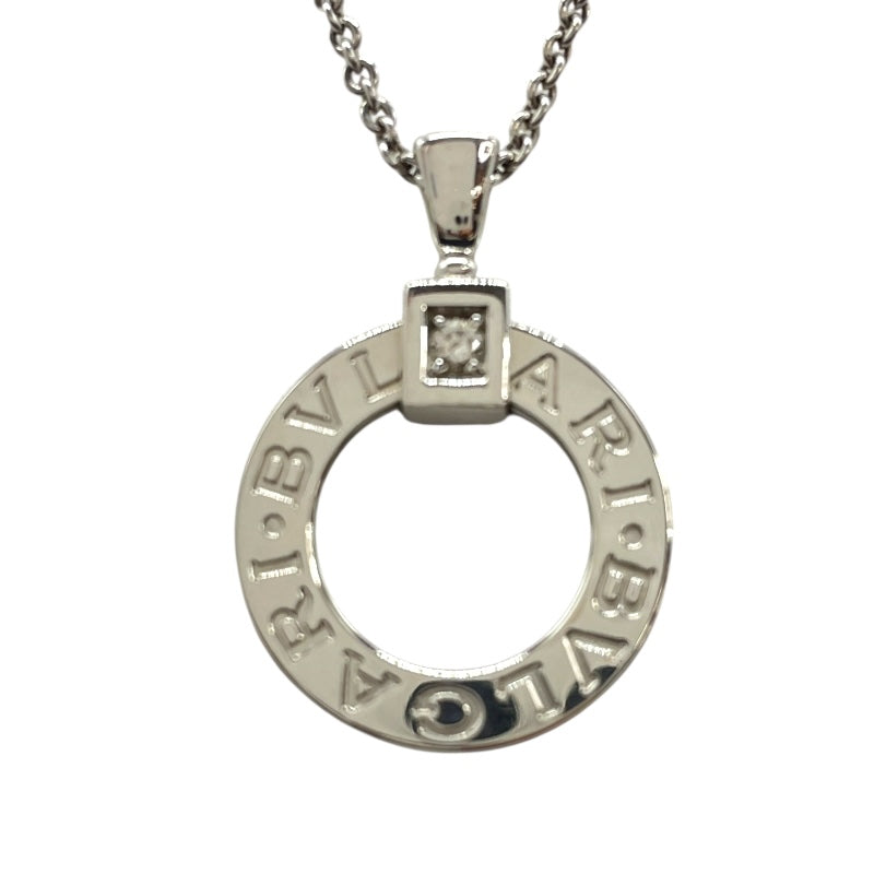 ブルガリ BVLGARI ブルガリブルガリ1Pダイヤネックレス ホワイトゴールド 750/ダイヤモンド ジュエリー