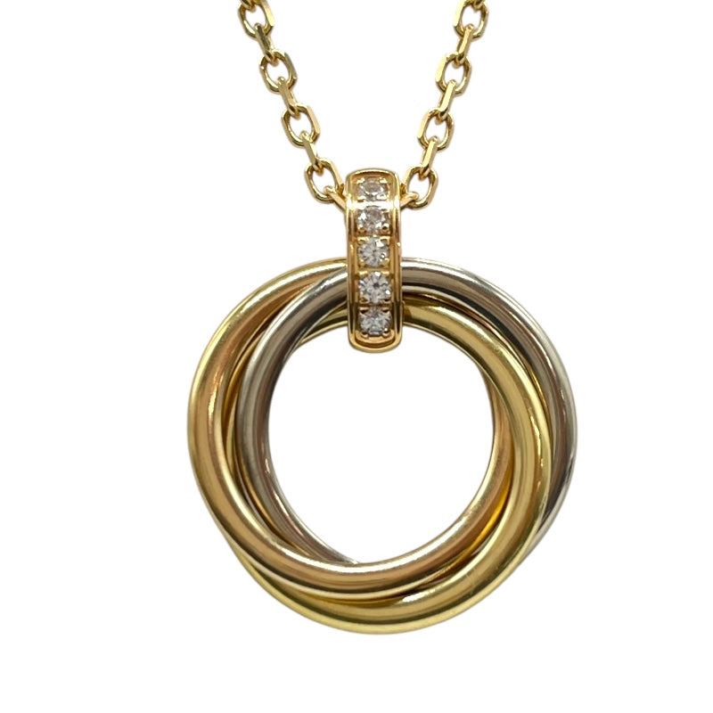 カルティエ Cartier トリニティダイヤネックレス ピンクゴールド×ホワイトゴールド×ゴールド 750/ダイヤモンド ジュエリー
