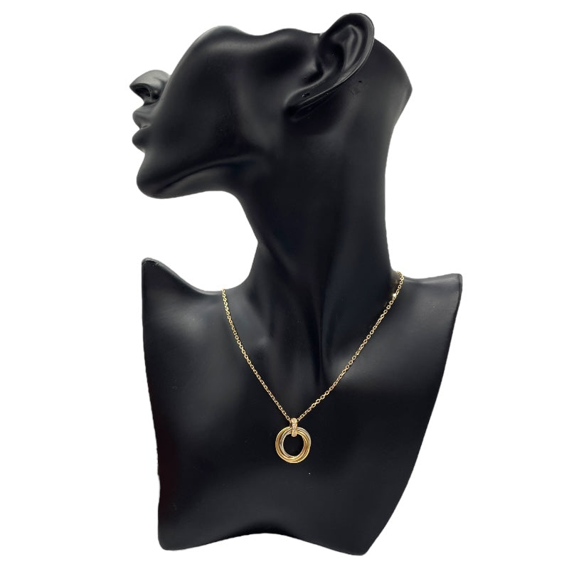 カルティエ Cartier トリニティダイヤネックレス ピンクゴールド×ホワイトゴールド×ゴールド 750/ダイヤモンド ジュエリー