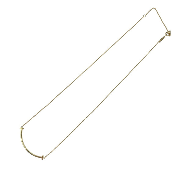 ティファニー TIFFANY＆CO Tスマイルネックレススモール ゴールド Au750 ジュエリー
