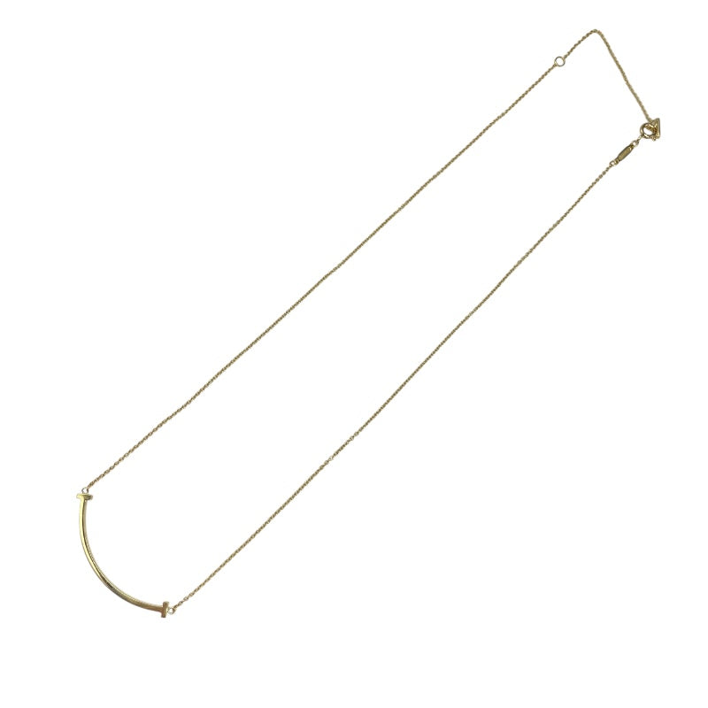 ティファニー TIFFANY＆CO Tスマイルネックレススモール ゴールド Au750 ジュエリー