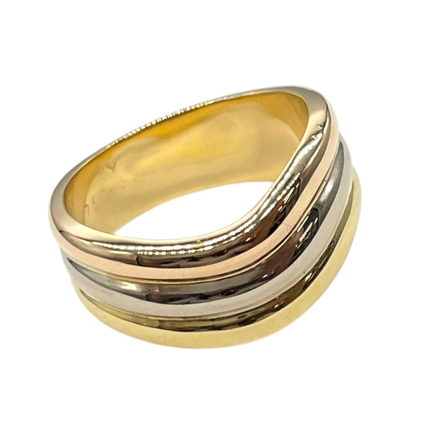 カルティエ Cartier スリーカラ―リング ピンクゴールド×ホワイトゴールド×ゴールド 750 ジュエリー