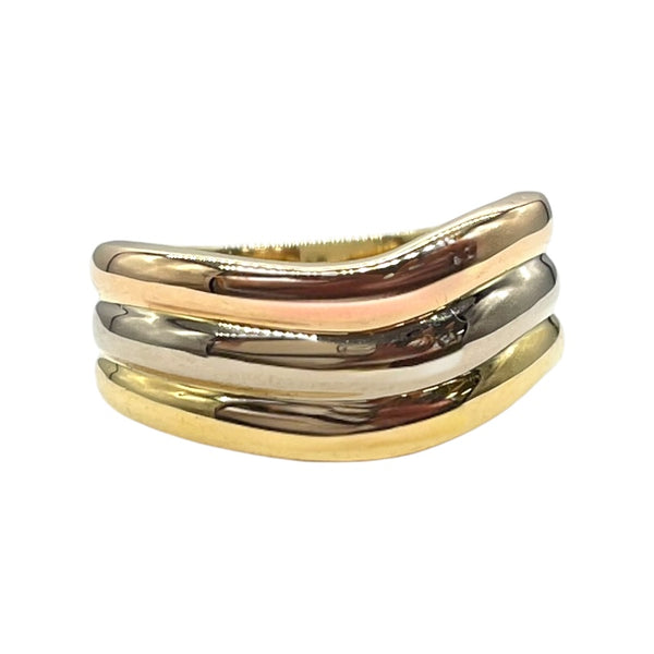カルティエ Cartier スリーカラ―リング ピンクゴールド×ホワイトゴールド×ゴールド 750 ジュエリー