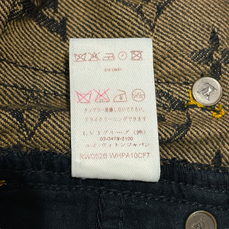 ルイ・ヴィトン LOUIS VUITTON モノグラム総柄デニムパンツ WHPA10CF7 ブラウン コットン レディース デニムパンツ