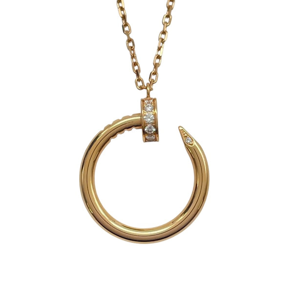 カルティエ Cartier ジュストアンクルダイヤネックレス ピンクゴールド Au750 ダイヤモンド ジュエリー