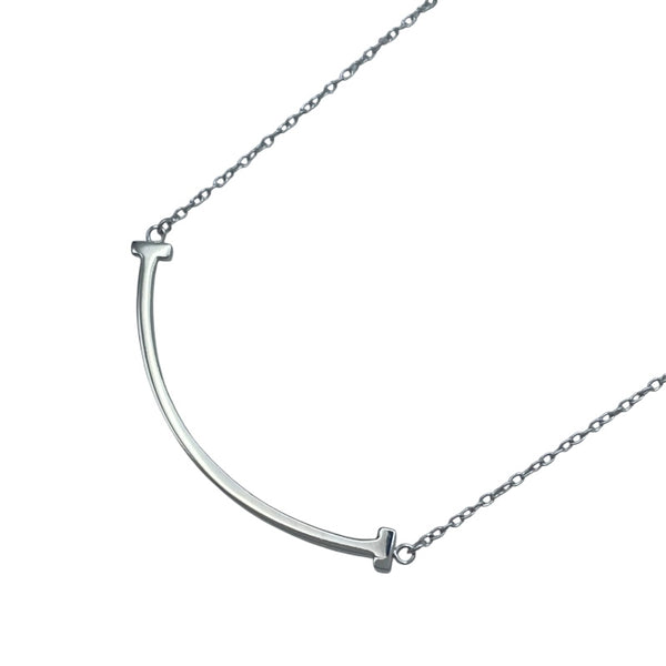 ティファニー TIFFANY＆CO Tスマイルネックレススモール ホワイトゴールド K18WG ジュエリー