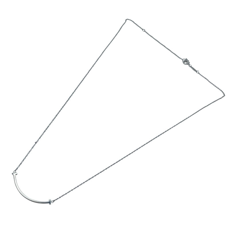 ティファニー TIFFANY＆CO Tスマイルネックレススモール ホワイトゴールド Au750 ジュエリー