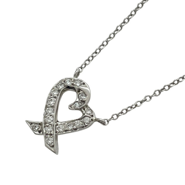 ティファニー TIFFANY＆CO ラビングハートネックレス プラチナ Pt950 ジュエリー