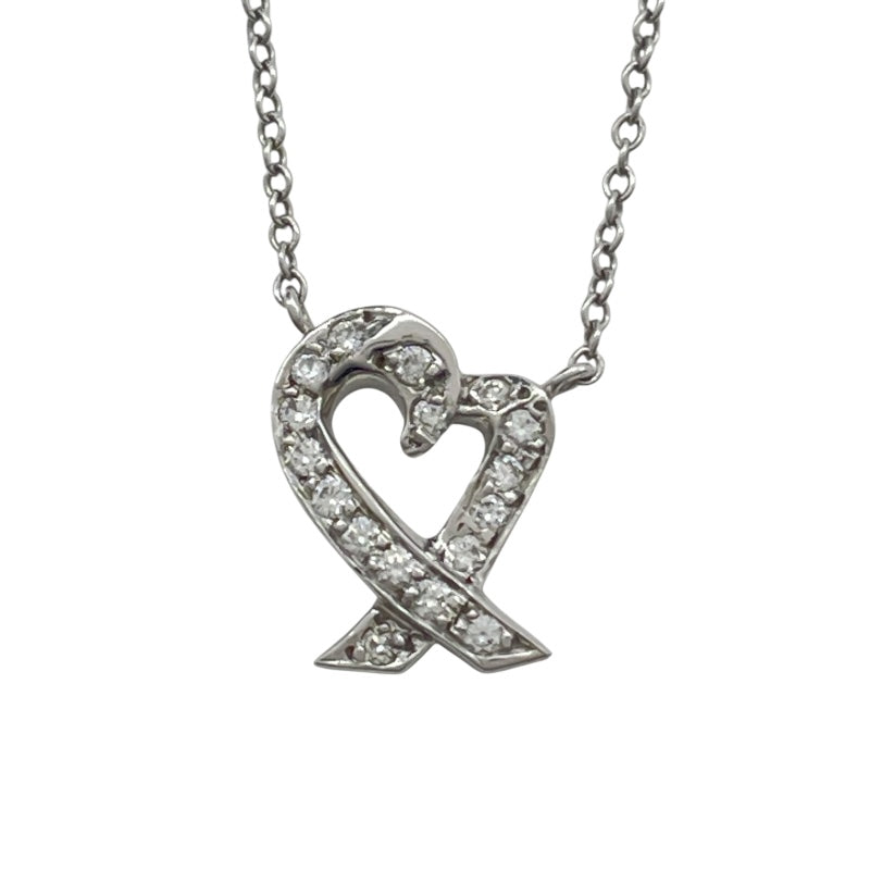 ティファニー TIFFANY＆CO ラビングハートネックレス プラチナ Pt950 ジュエリー