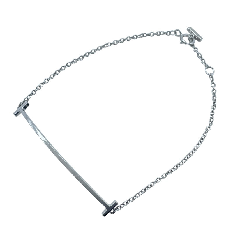 ティファニー TIFFANY＆CO Tスマイルブレスミディアム ホワイトゴールド Au750 ジュエリー