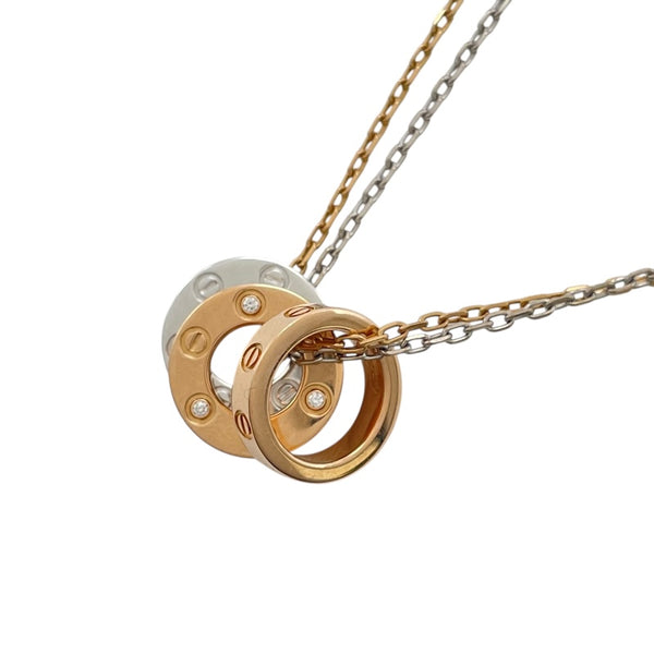 カルティエ Cartier ラブスリーフープネックレス ピンクゴールド/ホワイトゴールド 750 ジュエリー