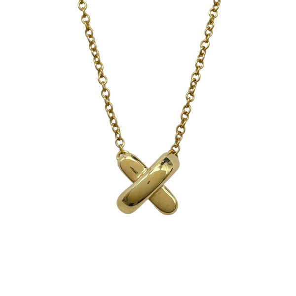 ティファニー TIFFANY＆CO クロスステッチネックレス ゴールド 750 ジュエリー
