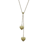 ティファニー TIFFANY＆CO ダブルドロップハートネックレス ゴールド 750 ジュエリー