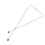 ティファニー TIFFANY＆CO ダブルドロップハートネックレス ゴールド 750 ジュエリー