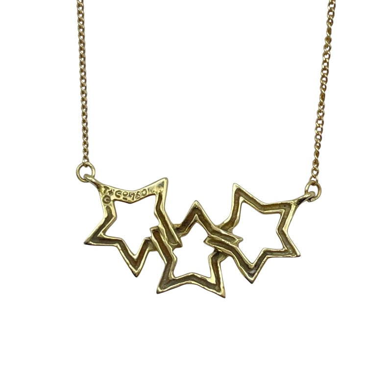 ティファニー TIFFANY＆CO スリースターネックレス ゴールド 750 ジュエリー