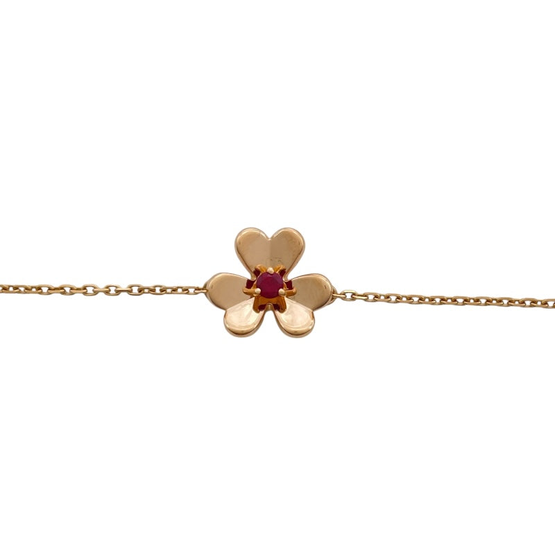 ヴァンクリーフ＆アーペル Van Cleef & Arpels フリヴォルミニ1Pルビーブレス ピンクゴールド Au750 ルビー ジュエリー
