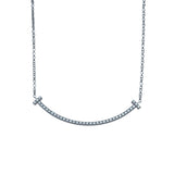 ティファニー TIFFANY＆CO Tスマイルダイアネックレススモール ホワイトゴールド Au750 ダイヤモンド ジュエリー