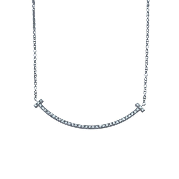 ティファニー TIFFANY＆CO Tスマイルダイアネックレススモール ホワイトゴールド ホワイトゴールド ジュエリー