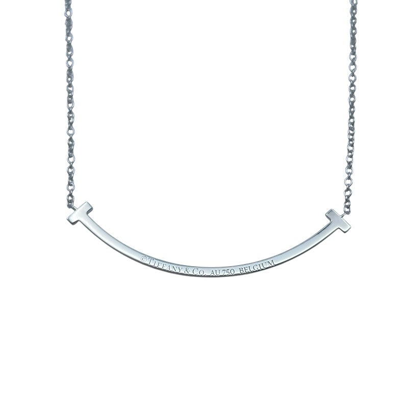 ティファニー TIFFANY＆CO Tスマイルダイアネックレススモール ホワイトゴールド Au750 ダイヤモンド ジュエリー