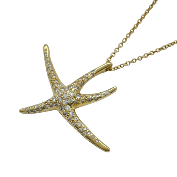 ティファニー TIFFANY＆CO スターフィッシュダイヤネックレス ゴールド K18YG ジュエリー