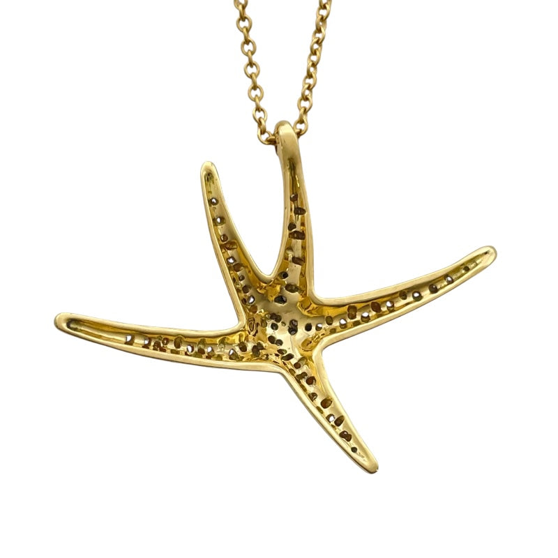 ティファニー TIFFANY＆CO スターフィッシュダイヤネックレス ゴールド 18K ダイヤモンド ジュエリー