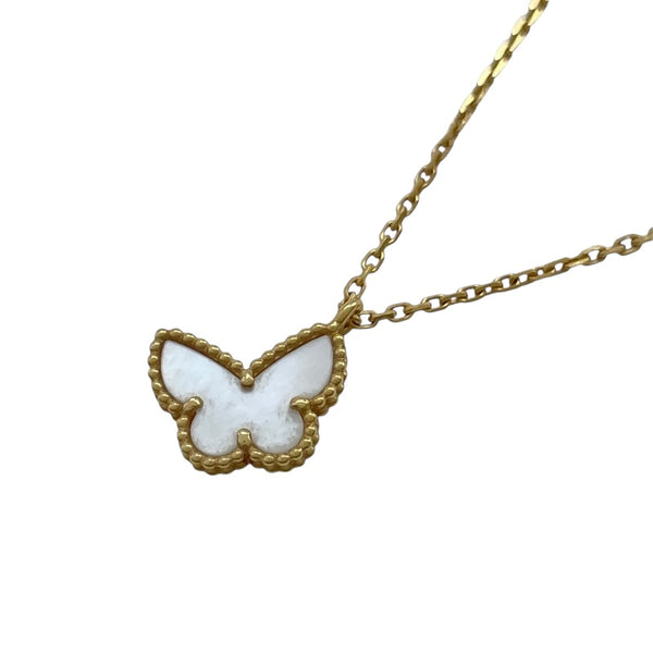 ヴァンクリーフ＆アーペル Van Cleef & Arpels スウィートアルハンブラパピヨンネックレス ゴールド Au750 マザー オブ パール ジュエリー