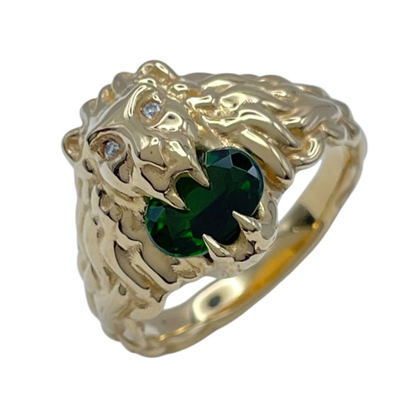グッチ GUCCI 39861 ゴールドメッキ ライオンヘッド リング ライオンヘッド | K18イエローゴールド | 中古A品| レディース