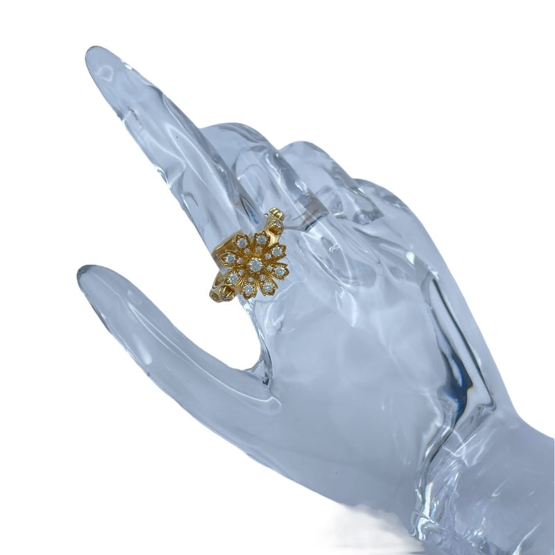 グッチ GUCCI フローラリング ゴールド Au750 ダイヤモンド ジュエリー