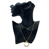 ティファニー TIFFANY＆CO Tワンサークルネックレスラージ ゴールド Au750 ジュエリー