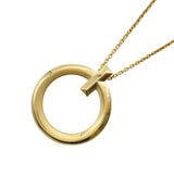 ティファニー TIFFANY＆CO Tワンサークルネックレスラージ ゴールド Au750 ジュエリー