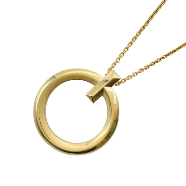 ティファニー TIFFANY＆CO Tワンサークルネックレスラージ ゴールド K18YG ジュエリー