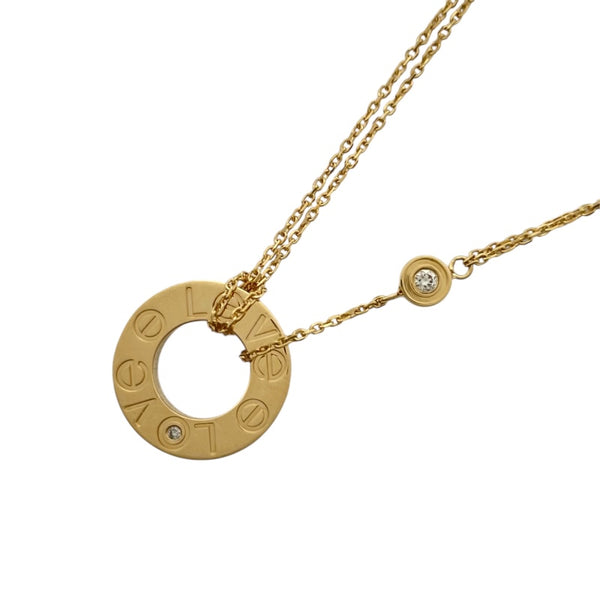 カルティエ Cartier タブサークルネックレス２Pダイヤ ゴールド 750 ダイヤモンド ジュエリー