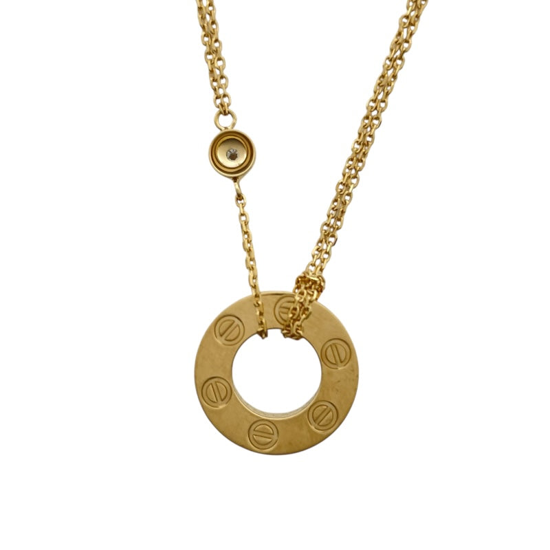 カルティエ Cartier タブサークルネックレス２Pダイヤ ゴールド 750 ダイヤモンド ジュエリー