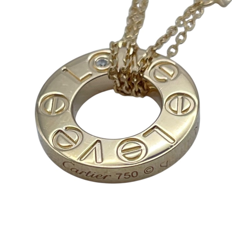 カルティエ Cartier タブサークルネックレス２Pダイヤ ゴールド 750 ダイヤモンド ジュエリー