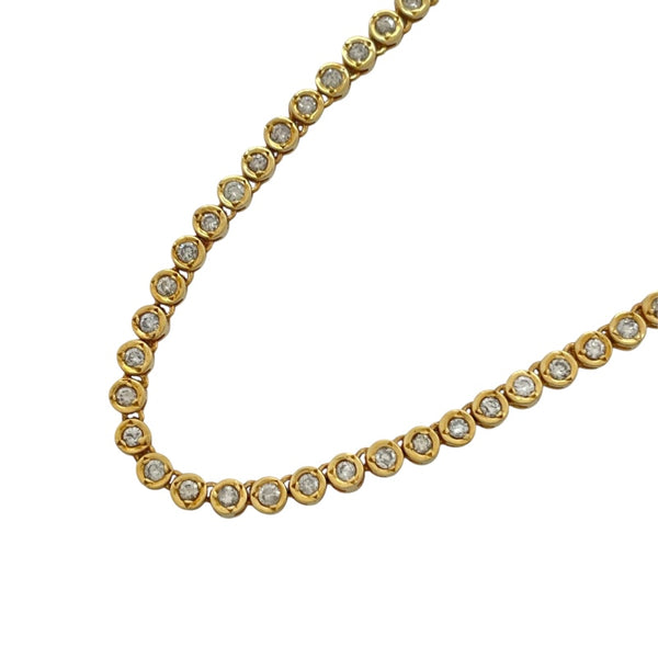 限定販売　今がお得！　テニスネックレス　　激モテ　おしゃれ　大人気商品 楽天市場】【5.0ct】K18YG ダイヤモンド テニス ネックレス