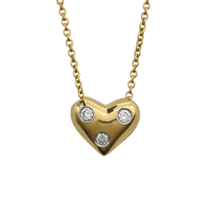 ティファニー TIFFANY＆CO ハートネックレス ゴールド/プラチナ 750/Pt950 ダイヤモンド ジュエリー
