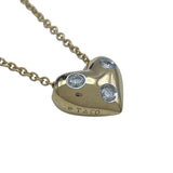 ティファニー TIFFANY＆CO ハートネックレス ゴールド/プラチナ 750/Pt950 ダイヤモンド ジュエリー