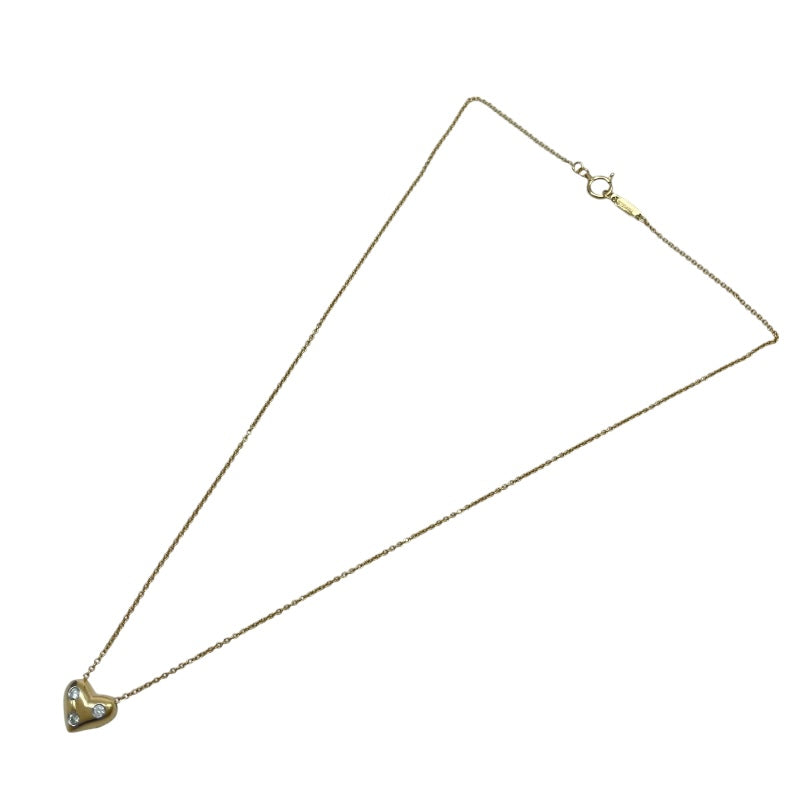 ティファニー TIFFANY＆CO ハートネックレス ゴールド/プラチナ 750/Pt950 ダイヤモンド ジュエリー