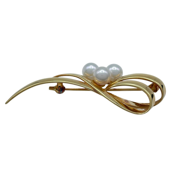 ミキモト MIKIMOTO ブローチ ゴールド K18YG ジュエリー