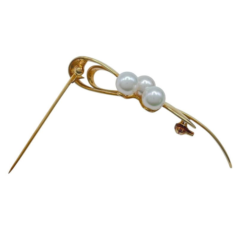 ミキモト MIKIMOTO ブローチ ゴールド K18YG ジュエリー