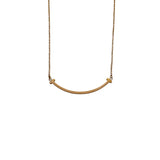 ティファニー TIFFANY＆CO Tスマイルネックレス スモール K18YG ジュエリー